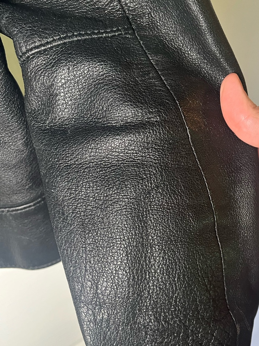 Vintage Roots Canada Black Pebbled Leather Jacket Zip Y2K - Picture 11 of 13